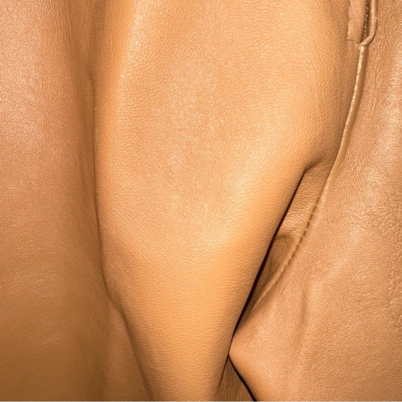 Vintage B & J Women's Size 6 Leather Pants Tapered Flat Front Back Zipper Y2K - Picture 4 of 8